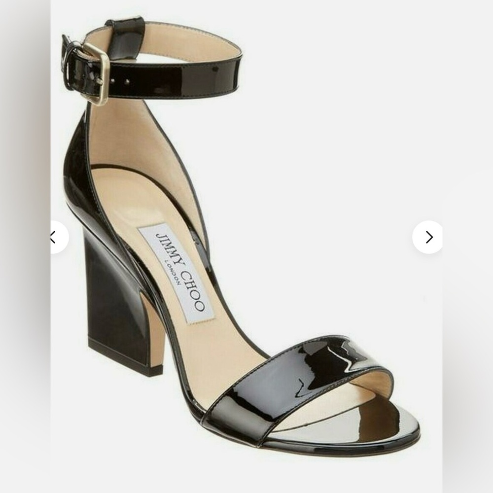 Jimmy Choo Edina  65 Patent Leather Sandal